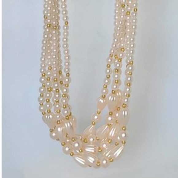 Diversity Jewelry New Vintage Diversity Gold Tone Imitation 6 Pearl